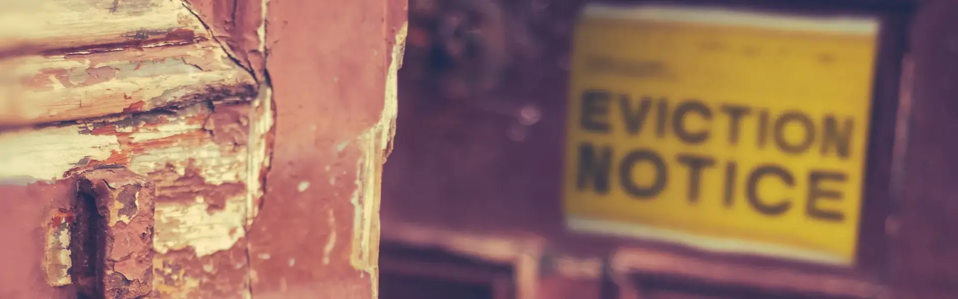 Homelessness Eviction Notice Banner
