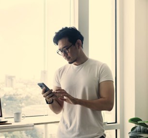 image: a person making a phone call about a complaint
