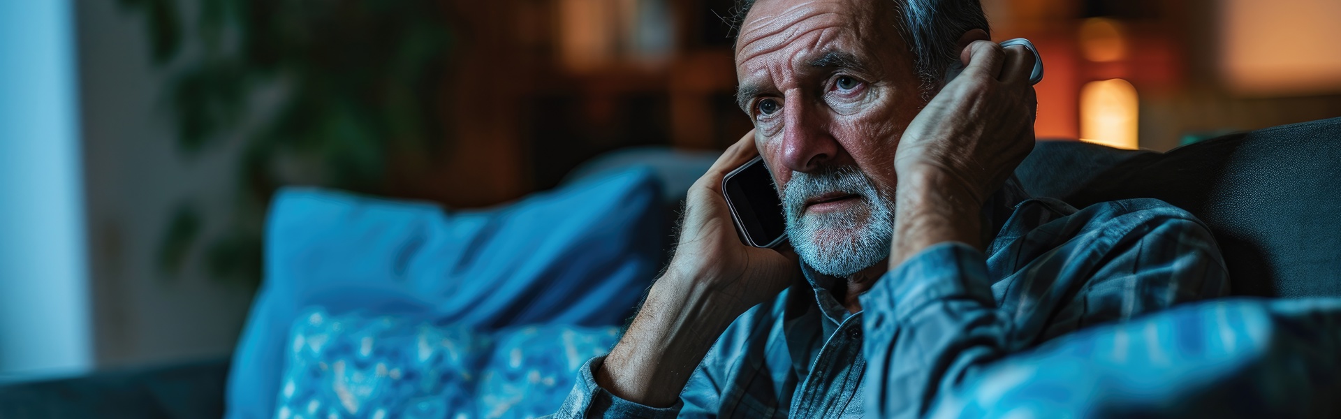 image: Man making a phone call about tenancy fraud