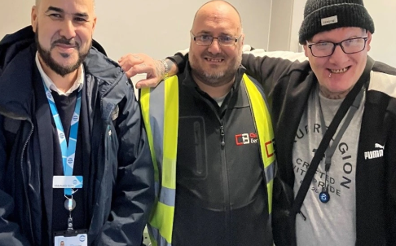 Abdelkader With Contractor Chas Berger And Mark