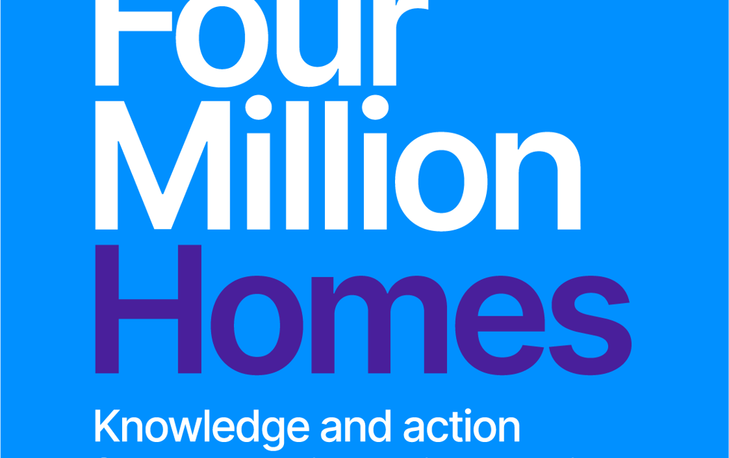 Four Million Homes Logo Stack Blue