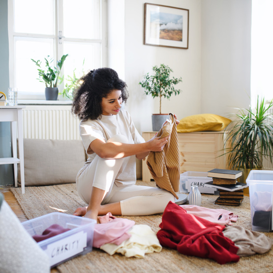 Woman Spring Cleaning