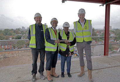Oakwood Director Sam Duckett, Cllr Humayun, Cllr Eunice And Richard White